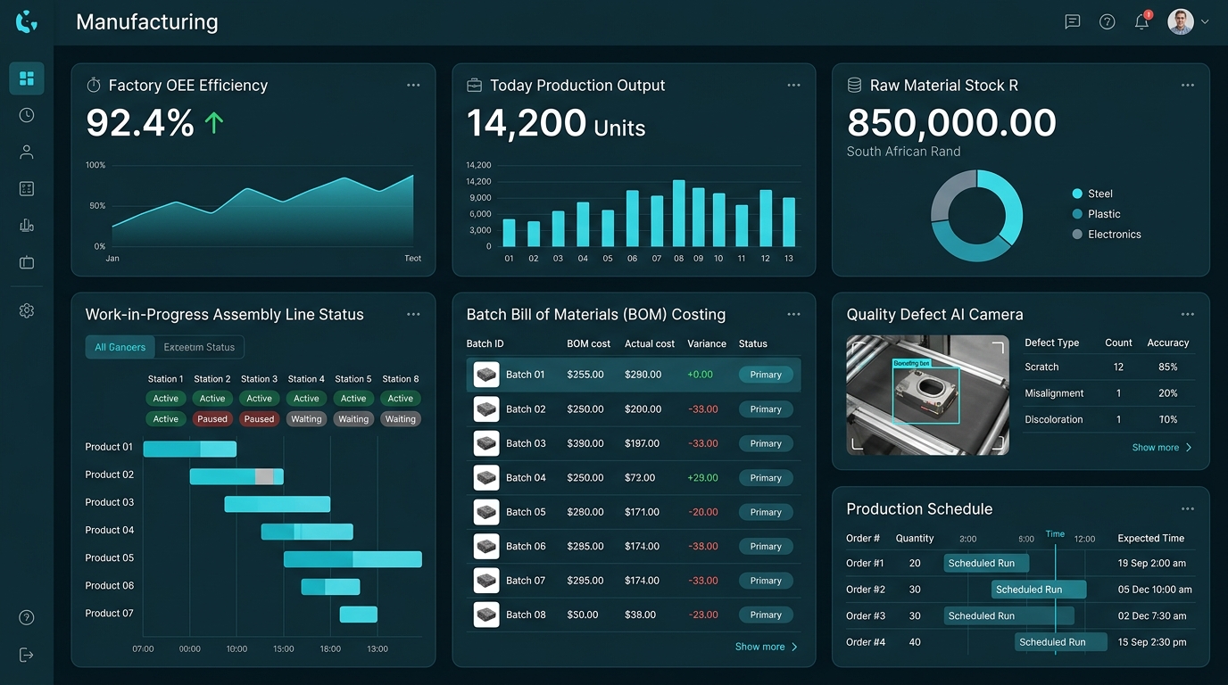 Manufacturing ERP UI