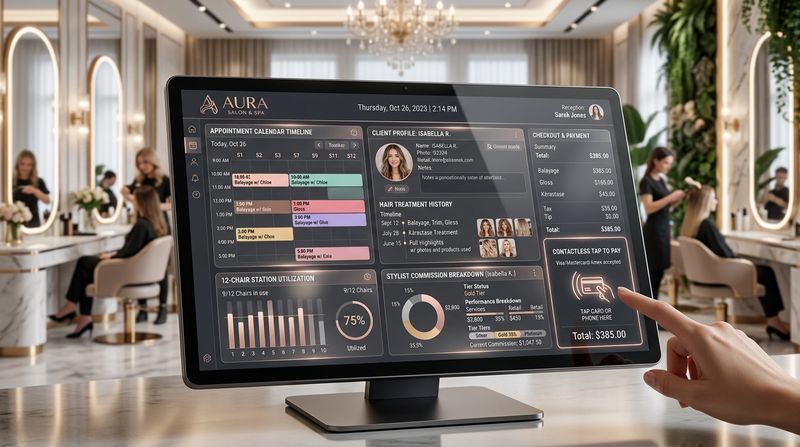 Salon bookings and customer operations workspace